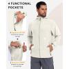 imageLittle Donkey Andy Mens UPF 50 Lightweight Full Zip Packable Hoodie Jackets Long Sleeve Sun Shirt for HikingMarshmallow