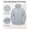 imageLittle Donkey Andy Mens UPF 50 Lightweight Full Zip Packable Hoodie Jackets Long Sleeve Sun Shirt for HikingQuarry