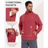 imageLittle Donkey Andy Mens UPF 50 Lightweight Full Zip Packable Hoodie Jackets Long Sleeve Sun Shirt for HikingRacing Red