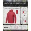 imageLittle Donkey Andy Mens UPF 50 Lightweight Full Zip Packable Hoodie Jackets Long Sleeve Sun Shirt for HikingRacing Red