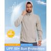 imageLittle Donkey Andy Mens UPF 50 Lightweight Full Zip Packable Hoodie Jackets Long Sleeve Sun Shirt for HikingWood Ash