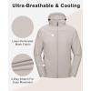 imageLittle Donkey Andy Mens UPF 50 Lightweight Full Zip Packable Hoodie Jackets Long Sleeve Sun Shirt for HikingWood Ash