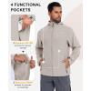 imageLittle Donkey Andy Mens UPF 50 Lightweight Full Zip Packable Hoodie Jackets Long Sleeve Sun Shirt for HikingWood Ash