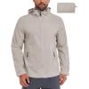 imageLittle Donkey Andy Mens UPF 50 Lightweight Full Zip Packable Hoodie Jackets Long Sleeve Sun Shirt for HikingWood Ash