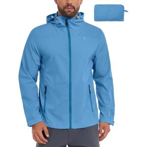 imageLittle Donkey Andy Mens UPF 50 Lightweight Full Zip Packable Hoodie Jackets Long Sleeve Sun Shirt for HikingLbiza Blue