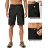 imageLittle Donkey Andy Mens Cargo Shorts Quick Dry Hiking Shorts for Men Camping Travel Golf with 4 Zipper PocketsUpgraded Black