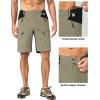 imageLittle Donkey Andy Mens Cargo Shorts Quick Dry Hiking Shorts for Men Camping Travel Golf with 4 Zipper PocketsUpgraded Dark Khaki