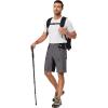 imageLittle Donkey Andy Mens Cargo Shorts Quick Dry Hiking Shorts for Men Camping Travel Golf with 4 Zipper PocketsUpgraded Grey