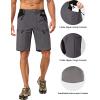 imageLittle Donkey Andy Mens Cargo Shorts Quick Dry Hiking Shorts for Men Camping Travel Golf with 4 Zipper PocketsUpgraded Grey
