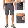 imageLittle Donkey Andy Mens Cargo Shorts Quick Dry Hiking Shorts for Men Camping Travel Golf with 4 Zipper PocketsUpgraded Grey