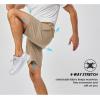 imageLittle Donkey Andy Mens Casual Shorts 9 Inch Inseam Stretch Running Golf Hiking Shorts with 4 PocketsBeige