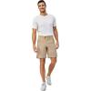 imageLittle Donkey Andy Mens Casual Shorts 9 Inch Inseam Stretch Running Golf Hiking Shorts with 4 PocketsBeige