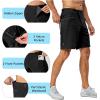 imageLittle Donkey Andy Mens Casual Shorts 9 Inch Inseam Stretch Running Golf Hiking Shorts with 4 PocketsBlack