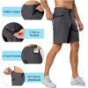 imageLittle Donkey Andy Mens Casual Shorts 9 Inch Inseam Stretch Running Golf Hiking Shorts with 4 PocketsGrey