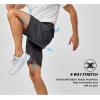 imageLittle Donkey Andy Mens Casual Shorts 9 Inch Inseam Stretch Running Golf Hiking Shorts with 4 PocketsGrey