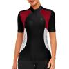 imageLittle Donkey Andy Womens Half Zip Breathable Cycling Vests Reflective Sleeveless Jerseys Shirts Running 4 Rear PocketsShort Sleeveblack
