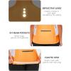 imageLittle Donkey Andy Womens Half Zip Breathable Cycling Vests Reflective Sleeveless Jerseys Shirts Running 4 Rear PocketsShort Sleevefluorescent Orange