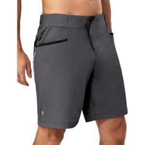 imageLittle Donkey Andy Mens Casual Shorts 9 Inch Inseam Stretch Running Golf Hiking Shorts with 4 PocketsGrey