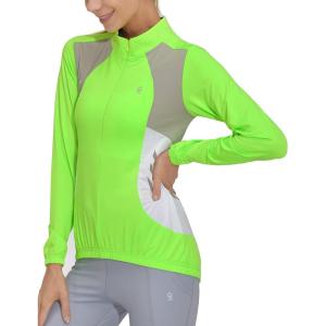 imageLittle Donkey Andy Womens Half Zip Breathable Cycling Vests Reflective Sleeveless Jerseys Shirts Golf 4 Rear PocketsFluorescent Yellow