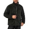 imageLittle Donkey Andy Mens Fleece Jacket Full Zip Insulation Winter Coat Long SleeveGreen