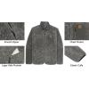 imageLittle Donkey Andy Mens Fleece Lined Jacket Fuzzy Sherpa Full Zip Thermal Coat Lightweight Outwear for Fall WinterHeather Gray