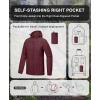 imageLittle Donkey Andy Mens Full Zip Packable UPF 50 Lightweight Hoodie Jackets Long Sleeve Sun Shirt for HikingBiking Red