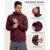 imageLittle Donkey Andy Mens Full Zip Packable UPF 50 Lightweight Hoodie Jackets Long Sleeve Sun Shirt for HikingBiking Red