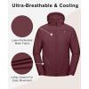 imageLittle Donkey Andy Mens Full Zip Packable UPF 50 Lightweight Hoodie Jackets Long Sleeve Sun Shirt for HikingBiking Red