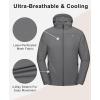 imageLittle Donkey Andy Mens Full Zip Packable UPF 50 Lightweight Hoodie Jackets Long Sleeve Sun Shirt for HikingCastlerock