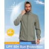 imageLittle Donkey Andy Mens Full Zip Packable UPF 50 Lightweight Hoodie Jackets Long Sleeve Sun Shirt for HikingLoden Green
