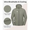 imageLittle Donkey Andy Mens Full Zip Packable UPF 50 Lightweight Hoodie Jackets Long Sleeve Sun Shirt for HikingLoden Green