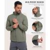 imageLittle Donkey Andy Mens Full Zip Packable UPF 50 Lightweight Hoodie Jackets Long Sleeve Sun Shirt for HikingLoden Green