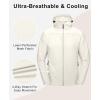 imageLittle Donkey Andy Mens Full Zip Packable UPF 50 Lightweight Hoodie Jackets Long Sleeve Sun Shirt for HikingMarshmallow