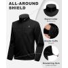 imageLittle Donkey Andy Mens Lightweight Softshell Jacket Windbreaker Waterproof Jacket with 3 Pockets for Running Golf HikingBlack