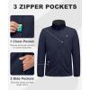 imageLittle Donkey Andy Mens Lightweight Softshell Jacket Windbreaker Waterproof Jacket with 3 Pockets for Running Golf HikingDark Blue