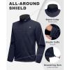 imageLittle Donkey Andy Mens Lightweight Softshell Jacket Windbreaker Waterproof Jacket with 3 Pockets for Running Golf HikingDark Blue