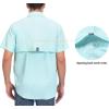 imageLittle Donkey Andy Mens UPF 50 UV Protection Shirt Short Sleeve Fishing Shirt Breathable and Fast Dry Blue XS