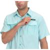 imageLittle Donkey Andy Mens UPF 50 UV Protection Shirt Short Sleeve Fishing Shirt Breathable and Fast Dry Blue XS