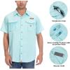 imageLittle Donkey Andy Mens UPF 50 UV Protection Shirt Short Sleeve Fishing Shirt Breathable and Fast Dry Blue XS