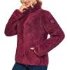 imageLittle Donkey Andy Womens Winter Hoodies Sherpa Fleece Jacket Warm Lightweight Sweatshirt Zip Up Outerwear Fuzzy CoatBpurple