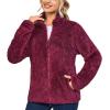 imageLittle Donkey Andy Womens Winter Hoodies Sherpa Fleece Jacket Warm Lightweight Sweatshirt Zip Up Outerwear Fuzzy CoatBpurple