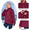 imageLittle Donkey Andy Womens Winter Hoodies Sherpa Fleece Jacket Warm Lightweight Sweatshirt Zip Up Outerwear Fuzzy CoatBpurple