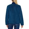 imageWomens Fleece Sherpa Jacket Fuzzy Long Sleeve Casual Coat Zip Up Warm Winter Fall Outerwear with PocketsBlue