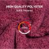 imageWomens Fleece Sherpa Jacket Fuzzy Long Sleeve Casual Coat Zip Up Warm Winter Fall Outerwear with PocketsRed