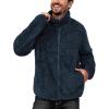 imageLittle Donkey Andy Mens Fleece Jacket Full Zip Insulation Winter Coat Long SleeveBlue