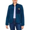 imageWomens Fleece Sherpa Jacket Fuzzy Long Sleeve Casual Coat Zip Up Warm Winter Fall Outerwear with PocketsBlue