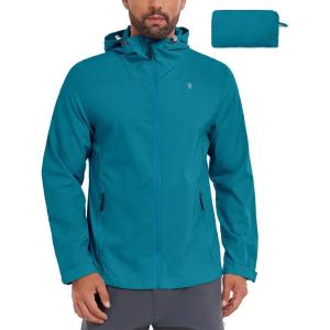 imageLittle Donkey Andy Mens Full Zip Packable UPF 50 Lightweight Hoodie Jackets Long Sleeve Sun Shirt for HikingFjord Blue