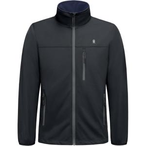 imageLittle Donkey Andy Mens Lightweight Softshell Jacket Windbreaker Waterproof Jacket with 3 Pockets for Running Golf HikingCharcoal