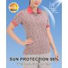 imageLittle Donkey Andy Womens Lightweight Sport Cool DRI UPF 50 Polo Shirt MoistureWicking Performance with 3ButtonsHeather Poinsettia