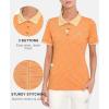 imageLittle Donkey Andy Womens Lightweight Sport Cool DRI UPF 50 Polo Shirt MoistureWicking Performance with 3ButtonsHeather Yellow